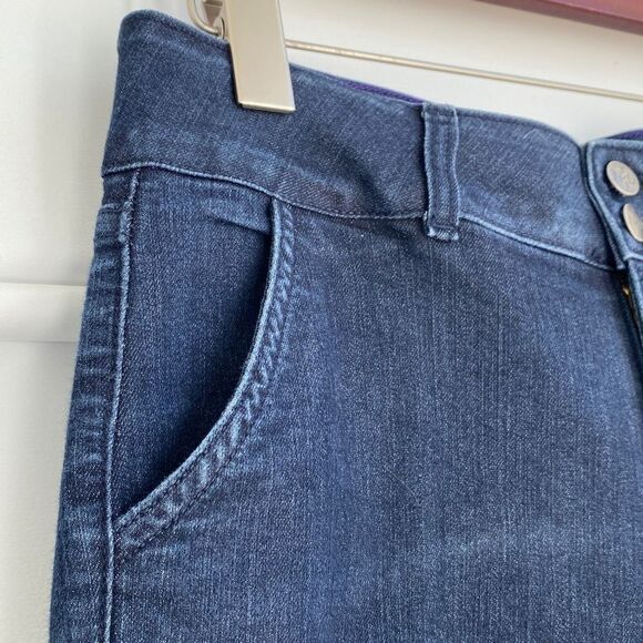 NYDJ Tummy Tuck Technology Cropped Mid -Rise Stretch‎ Jeans Cuffed Size 6 - Picture 7 of 14